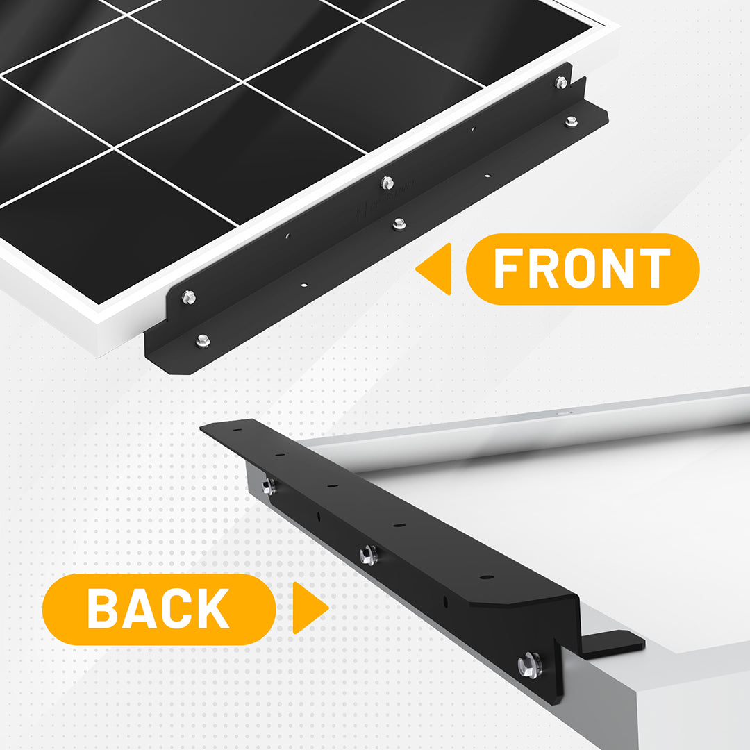 2 PCS Solar Panel Z Mount Bracket for RV, Caravan,Yacht, Wall etc