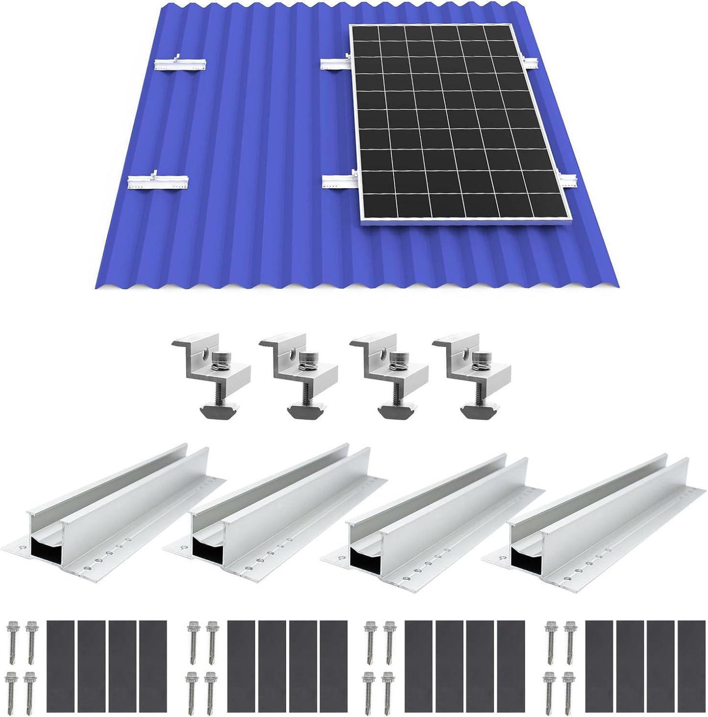 Solar Panel Mount Bracket Kit 11.81in trapezoidal rail set - CP-SETUNO