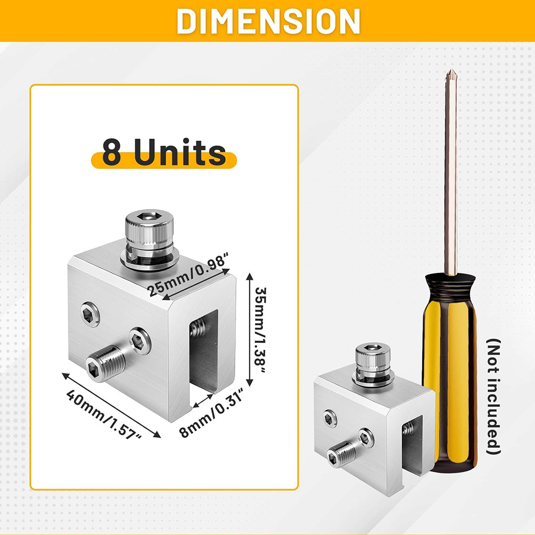 8 Units Metal Roof Clamps