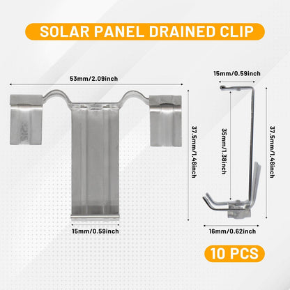 10PCS Solar Panel Drainage Clips Stainless Steel - CP-SETUNO