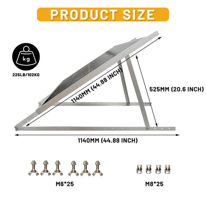 45in Adjustable Solar Panel Tilt Mount Brackets for Any Flat Surface