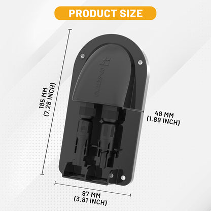 Solar Double Cable Entry Gland Box ABS  for Marine, RV, Caravan, Boat