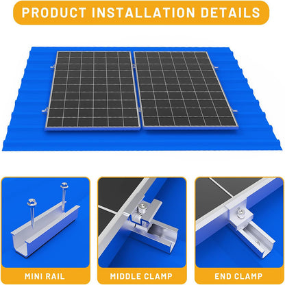 Solar Panel Mount Bracket Kit 4.72in mini rail set