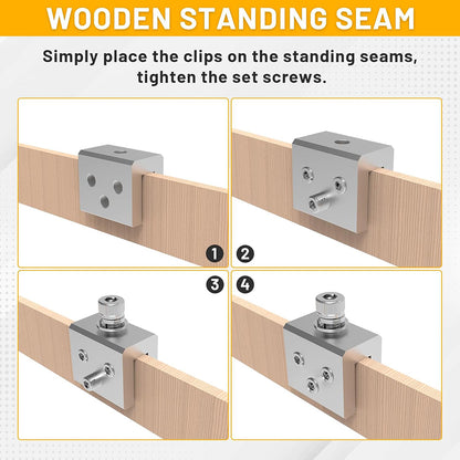 8 Units Metal Roof Clamps